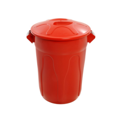 Lixeira com Tampa 60L JSN - Vermelha