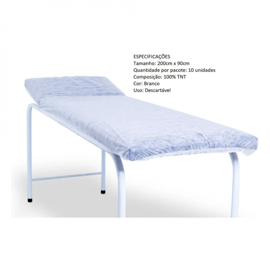 Lençol de Maca TNT Descartável com Elástico Vabene 90x200cm com 10 unid. Lençol de Maca TNT Descartável com Elástico Vabene 90x200cm com 10 unid.