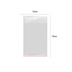 Saco Plástico Adesivado com Aba Furada 10x15cm Vabene n°6 com 100 unid.