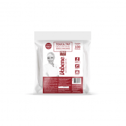 Touca Descartável TNT Sanfonada Branca Vabene com 100 unid.