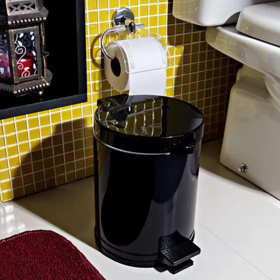 Lixeira com Pedal 10,5L Viel Preto Lixeira com Pedal 10,5L Viel Preto