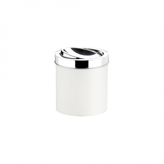 Lixeira com Tampa Basculante Inox 5L Viel Branca Lixeira com Tampa Basculante Inox 5L Viel Branca