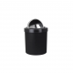 Lixeira com Tampa Basculante Inox 5L Viel Preta Lixeira com Tampa Basculante Inox 5L Viel Preta