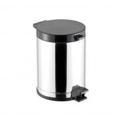 Lixeira Inox com Pedal 15L Viel com Tampa Preta  Lixeira Inox com Pedal 15L Viel com Tampa Preta