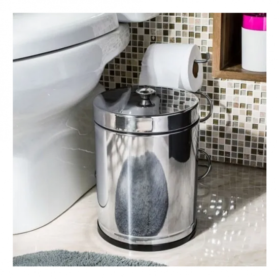 Lixeira Inox com Tampa 10,5L Viel