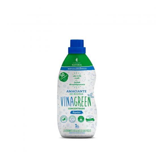 Amaciante Concentrado Vinagreen Algodão 1L