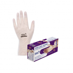 Luva Procedimento Vinil Volk com Pó com 100 unid. - Tamanho P