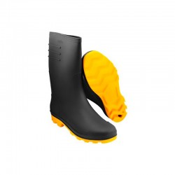 Bota PVC Vonder n° 40 Cano Médio com Forro Preta e Amarela Bota PVC Vonder n° 40 Cano Médio com Forro Preta e Amarela