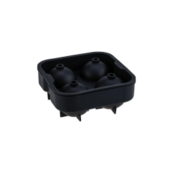 Forma de Gelo 4 Esferas Silicone Preto com Tampa Weck Forma de Gelo 4 Esferas Silicone Preto com Tampa Weck