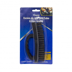 Escova de Aço Retangular para Limpar Grelha Western