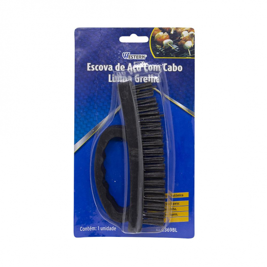 Escova de Aço Retangular para Limpar Grelha Western Escova de Aço Retangular para Limpar Grelha Western
