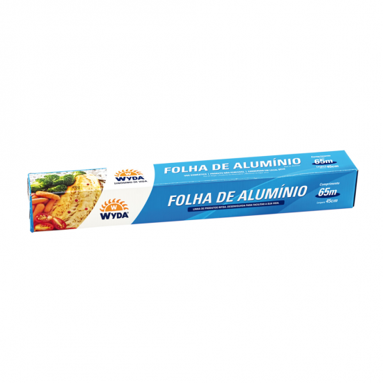 Folha de Alumínio Wyda 45cm x 65m Folha de Alumínio Wyda 45cm x 65m