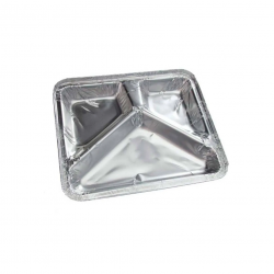 Marmitex de Alumínio com 3 Divisões D17 Wyda 900mL com 10 unid.