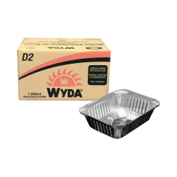 Marmitex de Alumínio D02 Wyda 1000mL com 100 unid.