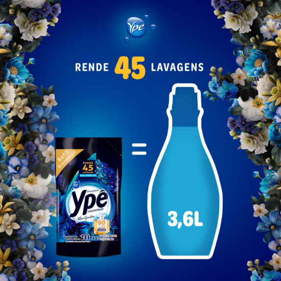 Amaciante Ypê Concentrado Blue Garden 900mL Refil Amaciante Ypê Concentrado Blue Garden 900mL Refil