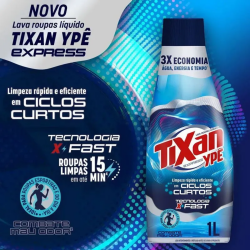 Lava Roupas Líquido Tixan Ypê Express Combate Mau Odor 1L Lava Roupas Líquido Tixan Ypê Express Combate Mau Odor 1L