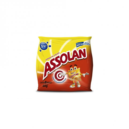 Lã de Aço Assolan com 8 unid. 60g Lã de Aço Assolan com 8 unid. 60g
