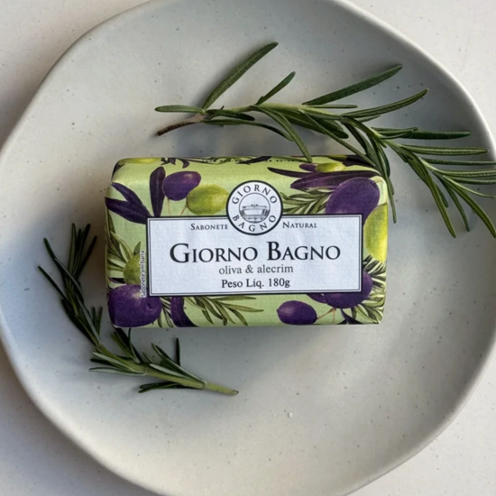 Sabonete Barra Giorno Bagno Oliva e Alecrim 180g