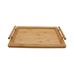 Bandeja de Bambu p/ Servir Hauskraft c/alça 