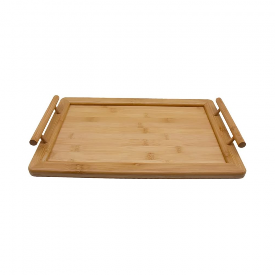 Bandeja de Bambu p/ Servir Hauskraft c/alça 