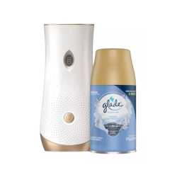 Aromatizador Spray Automático Glade Toque de Maciez Aparelho + 1 Refil