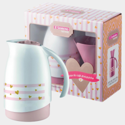 Conjunto Garrafa Térmica 700mL Branca + Suporte Filtro de Café 102 Sanremo