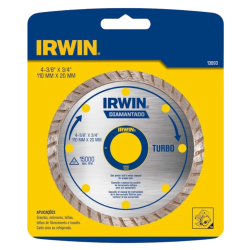 Disco de Corte Diamantado Liso Contínuo Irwin 110mmx20mm Disco de Corte Diamantado Liso Contínuo Irwin 110mmx20mm