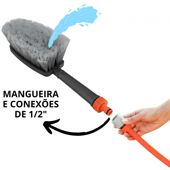 Escova com Entrada de Água Stels Lava Carro e Placa Solar Escova com Entrada de Água Stels Lava Carro e Placa Solar