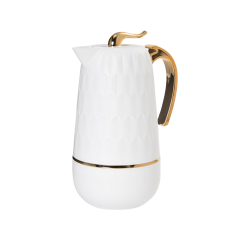 Garrafa Térmica de Rosca 1L Pomezia Termopro Branca