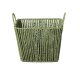 Cesto de Fibra Natural com Alça 30x30x22cm Verde Esmeralda Cesto de Fibra Natural com Alça 30x30x22cm Verde Esmeralda