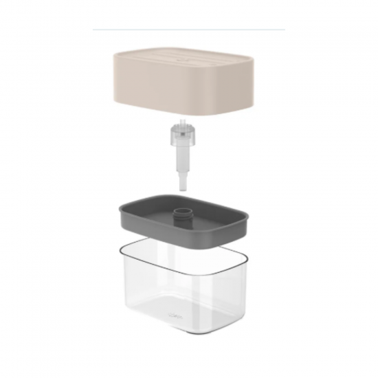 Dispenser para Detergente Porta Esponja <Ou> 550ml Trium Bege