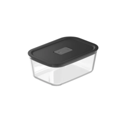 Pote de Vidro Hermético <Ou> 1,2L Fresh Lock tampa Preta