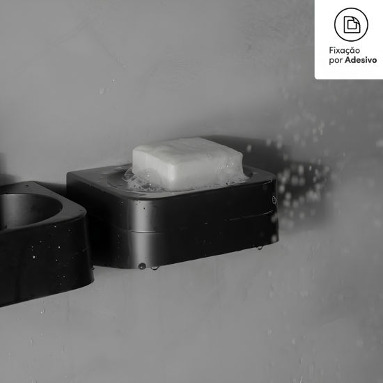 Saboneteira de parede <Ou> Eleve Preto