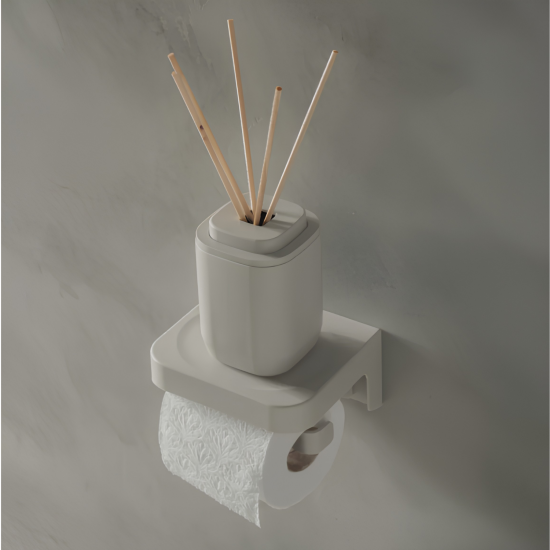 Porta Papel Higiênico de Parede <Ou> Eleve Bege