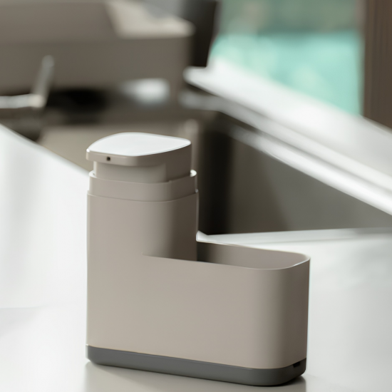 Dispenser para Detergente Organizador <Ou> 550ml Liv Bege Dispenser para Detergente Organizador <Ou> 550ml Liv Bege