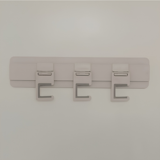 Suporte Para Vassouras e Rodos com 3 Ganchos <Ou> Flow Bege