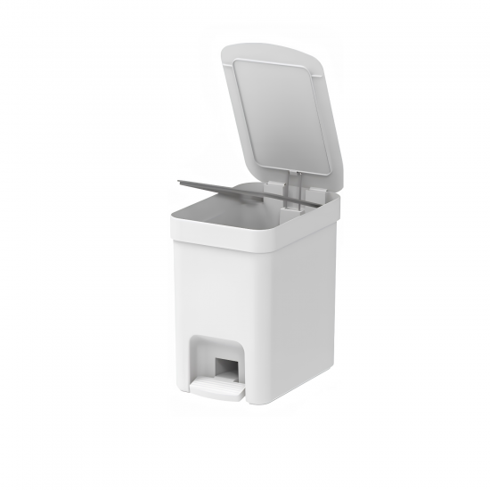 Lixeira com pedal 6L <Ou> Trium Branco