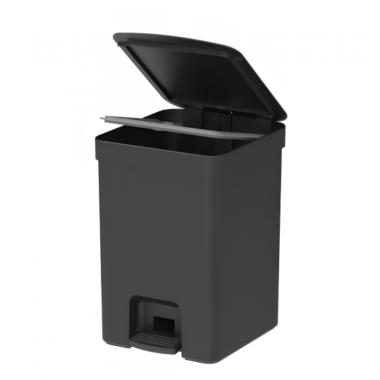 Lixeira com pedal 12L <Ou> Trium Preto