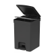 Lixeira com pedal 12L <Ou> Trium Preto