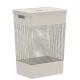 Cesto de Roupas com Tampa <Ou> 49L Com Tampa Grid Bege