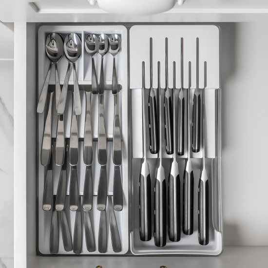 Organizador de Facas e Talheres <Ou> Clear Gavetas