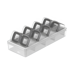 Porta Temperos <Ou> 9 Peças Clear Gavetas