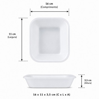 Bandeja de Isopor Funda B52F com 10 unid. Branca