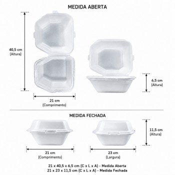 Bandeja de Isopor H05 Frango com 10 unid. Branca
