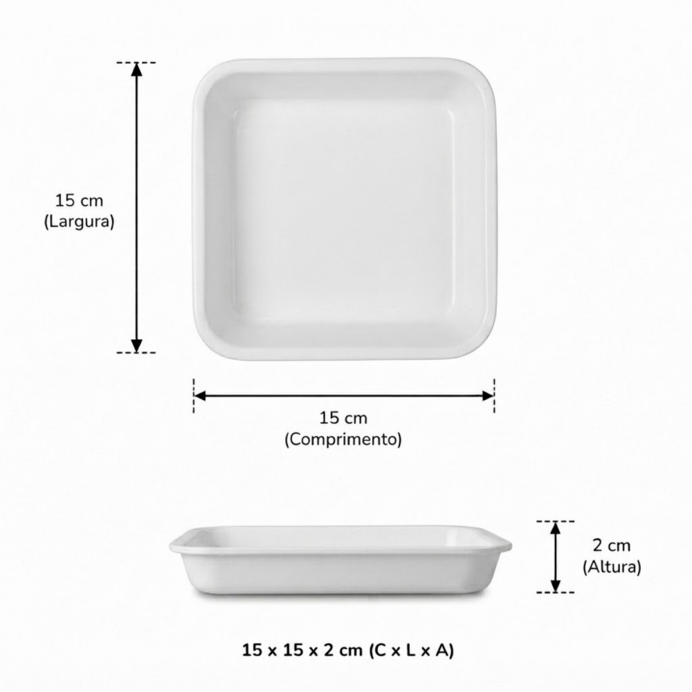 Bandeja de Isopor Rasa B1R/CRL01 com 10 unid. Branca