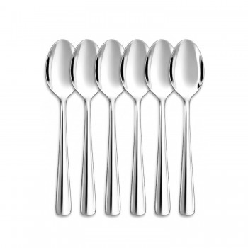Colher Sobremesa Inox com 6 unidades Elegance Le Bianco
