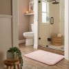 Tapete de Banheiro Antiderrapante 40x60cm Roma Listra Rose Le Bianco