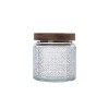 Pote de Vidro Redondo com Tampa Acácia Rústico 550mL Le Bianco
