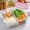 Pote de Vidro Hermético Retangular com Divisória 1380mL Majestic Le Bianco