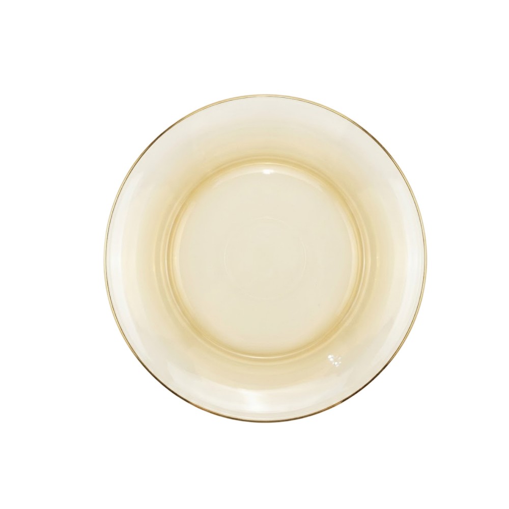 Prato de Vidro Fundo Le Bianco 19,5cm Ambar
